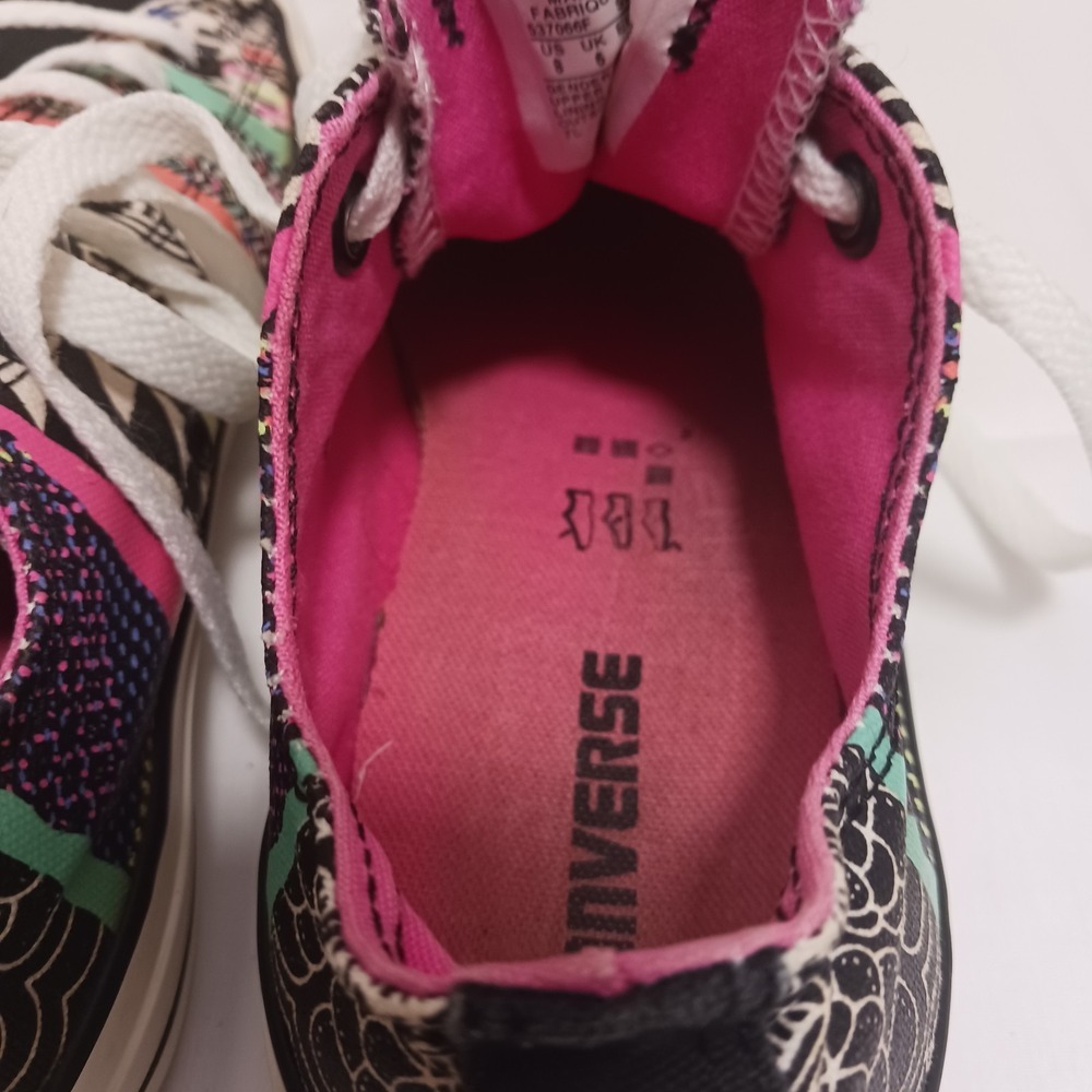 Converse All Star women's tennis shoes Sz 8 colorful Geometric Pattern - Picture 9 of 12